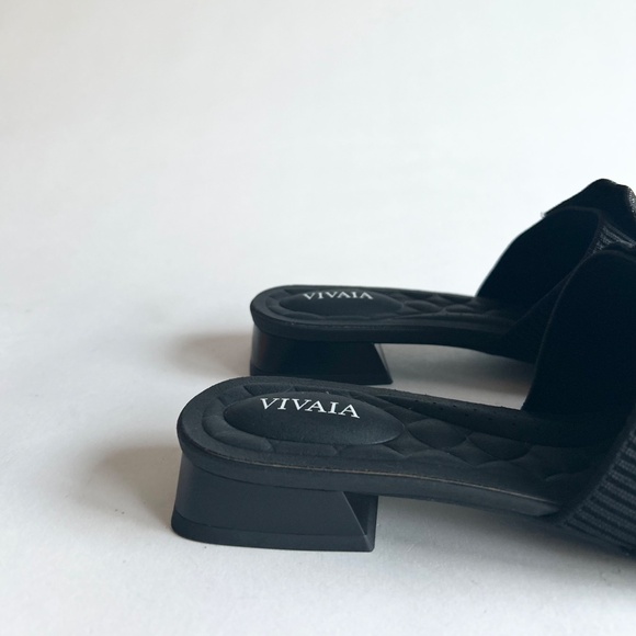 New Vivaia Black Textile Bow Point Toe Rubber Outsole Mules size EUR 39, US 8.5 - Picture 13 of 14